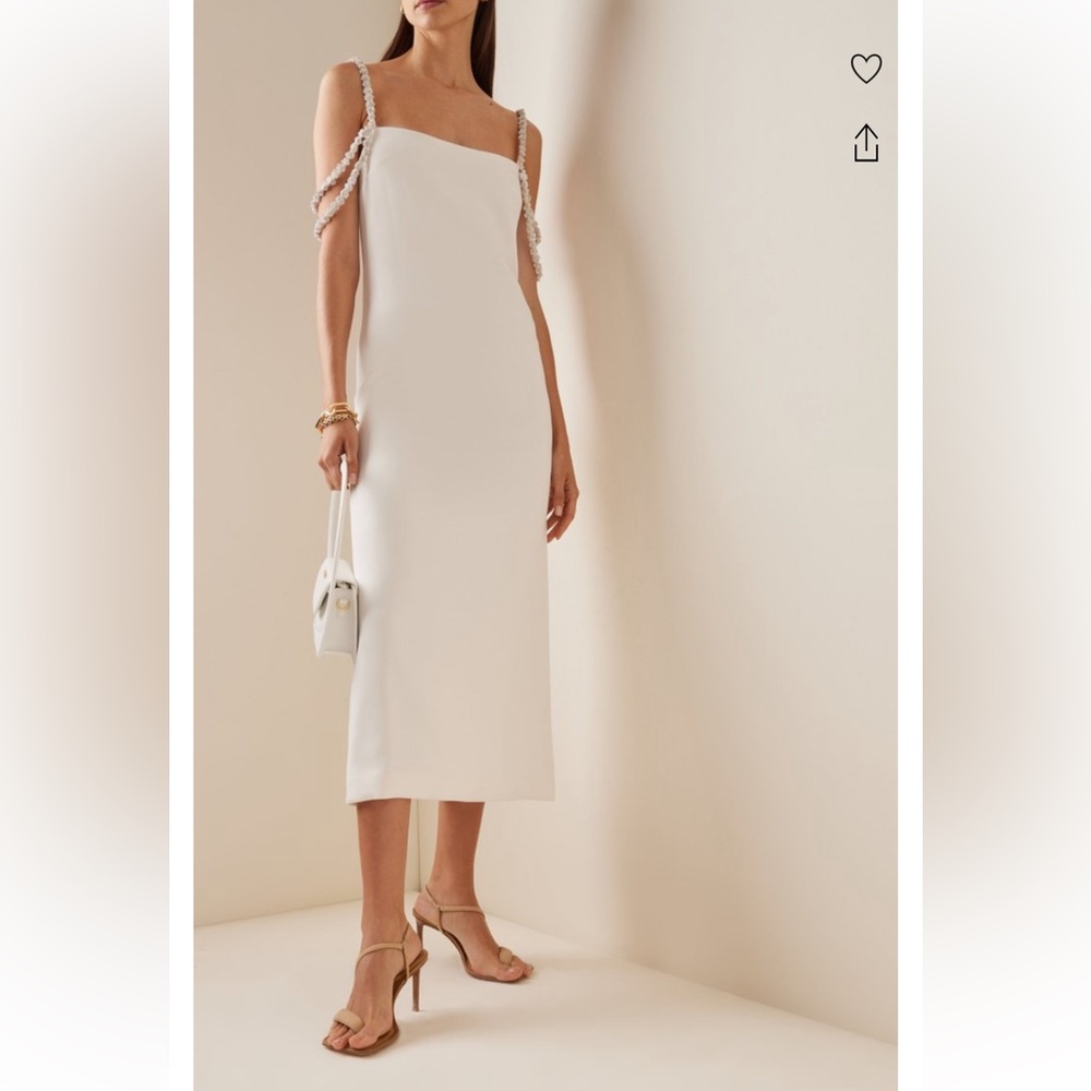 Shayanne Embellished Crepe Midi Dres